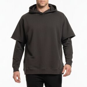 American Fighter Charcoal Layered Hoodie Shirt